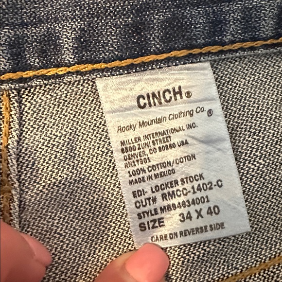 Men’s Green Label Cinch Jeans 34x40 - Picture 4 of 6